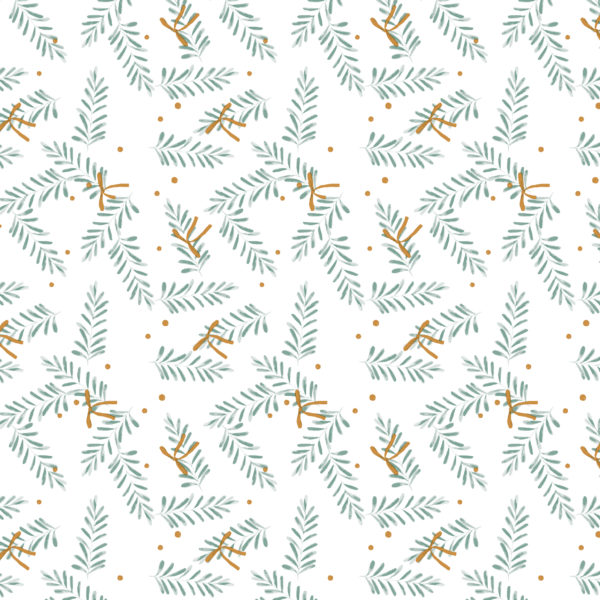 Kerst Cadeaupapier Groen Oker