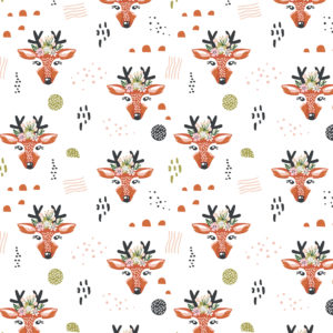 Kerst Inpakpapier Lovely Deer Copper