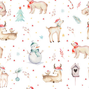 Cadeaupapier Kerst Xmas Trees black gold