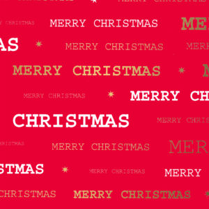 Cadeaupapier Kerst Merry Xmas Red