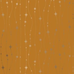 Inpakpapier Kers Stars are Falling Oker