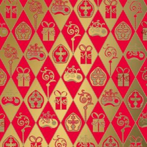 Inpakpapier Sinterklaas Rood Classic