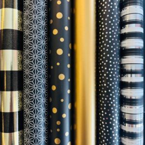 Inpakpapier Zwart Wit Goud Luxe
