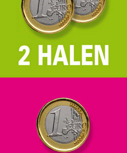 Raambiljet 2 halen 1 betalen: Groen - Roze