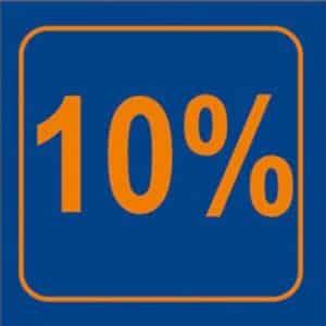 Raambiljet 10% Korting 24x23cm