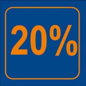Raambiljet 20% Korting 24x23cm