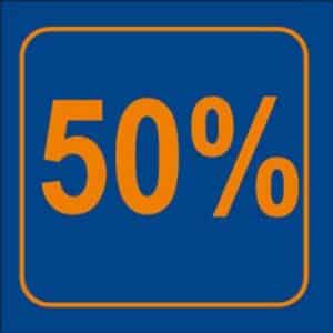 Raambiljet 50% Korting 24x23cm