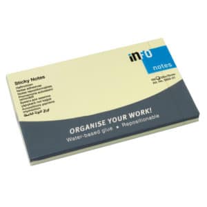 Info notes 125x75mm geel blok a 100 vel