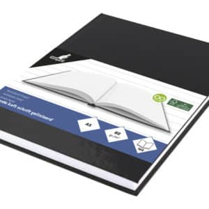 Schrift Kangaro A5 HC lijn cover zwart, 80 grams, 80 vel