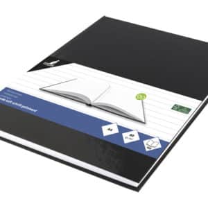 Schrift A4 Kangaro hc lijn cover zwart, 80 grams, 80 vel