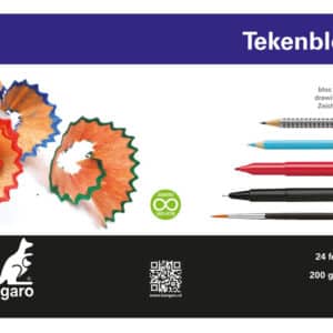 Tekenblok Kangaro A4 200 gram 24 vel wit