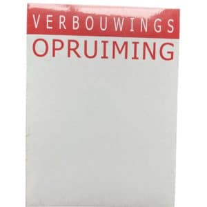 Prijskaart Verbouwings Opruiming 100st