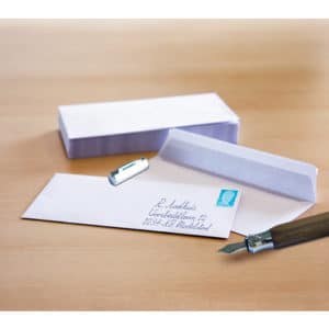 Envelop Raadhuis 110x220 DL dienst plakstrip wit 80gr 25st