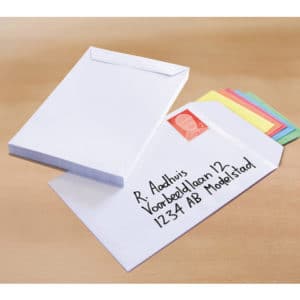 Envelop Raadhuis 162x229 C5 akte plakstrip wit 100gr 25st.