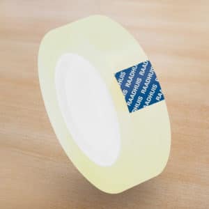 Plakband Raadhuis transparant 12mmx33m tbv B1 afrolapparaat
