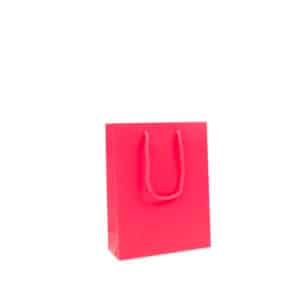 Luxe Papieren Draagtassen Fluor Roze Mat