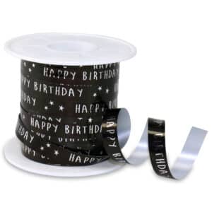 Krullint Happy Birthday Zwart