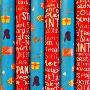 Inpakpapier Sinterklaas Consumentenbox 50 rollen