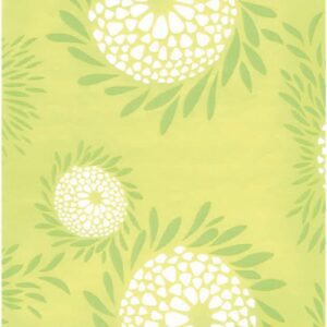 Inpakpapier Lime Groen Bloemen Tournesol
