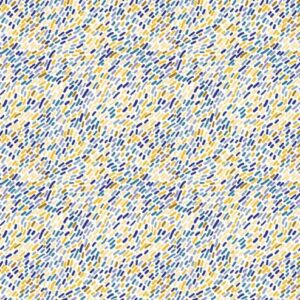 Inpakpapier Streepjes Blauw Geel