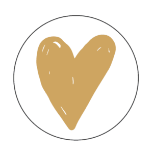 Kadosticker Hartje Goud Wit