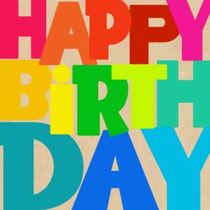 Servetten 33x33cm 20 stuk By Nature Birthday Letters