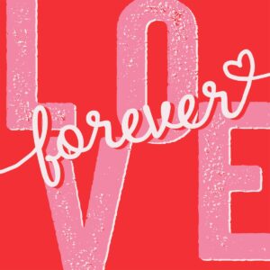 Servetten 33x33cm 20 stuks Avtg. Love forever