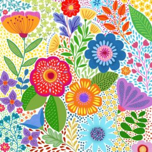 Servetten 33x33cm 20 stuks Atelier Funny Garden wit