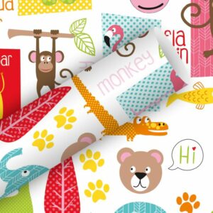 Inpakpapier 2mx70cm Little Zoo