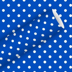 Inpakpapier 2mx70cm Stippen Azuurblauw