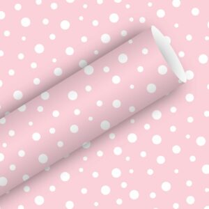 Inpakpapier 2mx70cm Polka Dots zachtroze