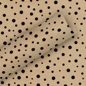 Inpakpapier 2mx70cm By Nature Kraft Polka Dots