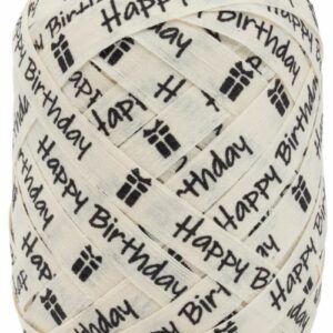 By Nature Band-Ei 10mmx12m katoen Birthday creme
