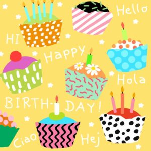 Servetten 33x33cm 20 stuks A.L.C. Muffin Party