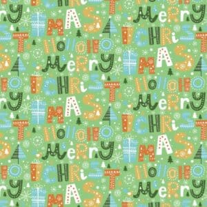 Inpakpapier Kerst HoHoHo Metallic Groen
