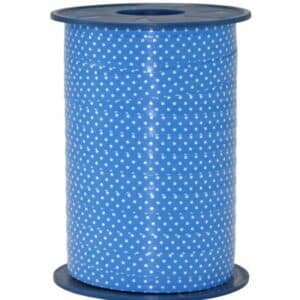 Krullint met stippen Blauw