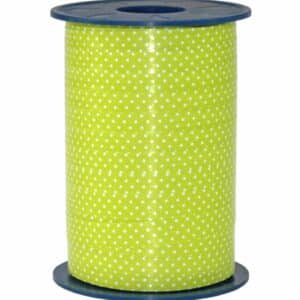 Krullint met stippen Groen