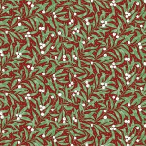 Inpakpapier Kerst Takjes Rood