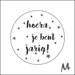Cadeaustickers Hoera Jij Bent Jarig