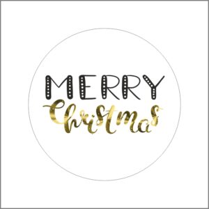 Cadeaustickers Merry Christmas