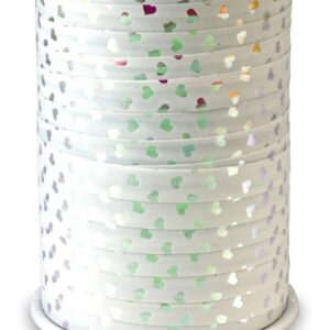 Krullint Hartjes Holografisch Wit