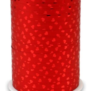 Krullint Hartjes Metallic Rood