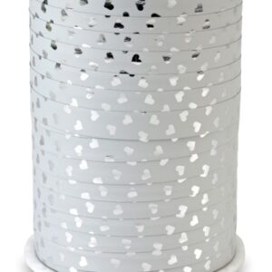 Krullint Hartjes Metallic Wit