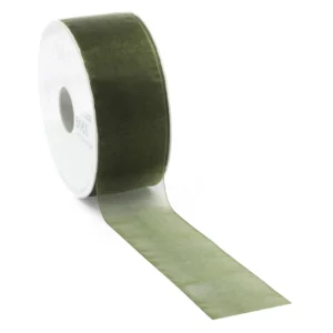 Organza Lint 25mm Mosgroen