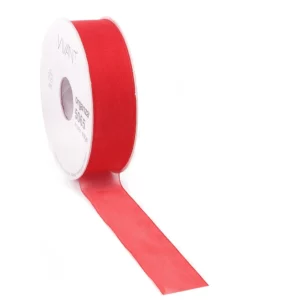Organza Lint 25mm Rood