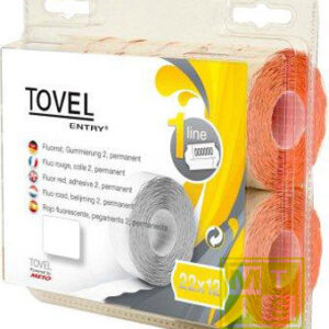 Etiket Tovel 22x12 Meto EcomLine 1-liner: Wit -standaard