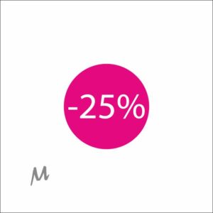 Etiketten korting 25% 16mm roze