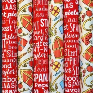 Inpakpapier Sinterklaas assortiment 6 rollen
