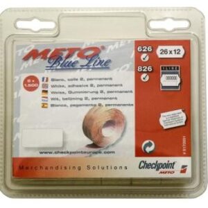 Etiket 26x12mm 1-liner: Fluor geel, Standaard