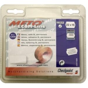 Etiket 22x16mm 1-liner: Fluor geel, Standaard